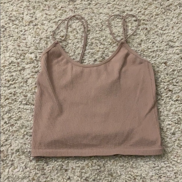 Zara | Tops | Zara Nude Ribbed Crop Top | Poshmark